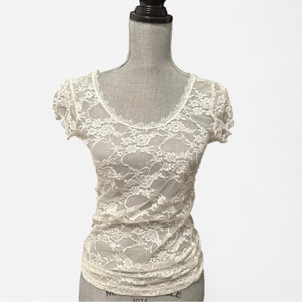 White Lace Short Sleeve